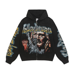 Vale Forever Midnight Graphic Sleeve Hoodie