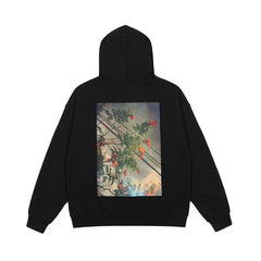 Fear of God Essentials Floral Photo Print Pullover Hoodie Black