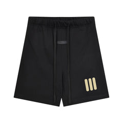 Fear of God Triple Stripe Fleece Shorts – Black / Cream