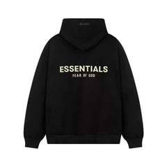 FOG Essentials Obsidian Black Fleece Hoodie