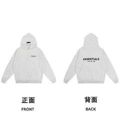 Fear of God Essentials Front & Back Logo Hoodie & Sweatpants Set Light Oat Heather