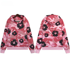 Denim Tears Pink Camo Cotton Wreath Print Hoodie