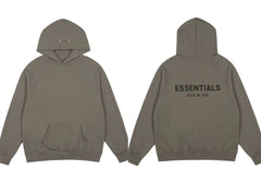 Fear of God Essentials Back Logo Pullover Hoodie Ash