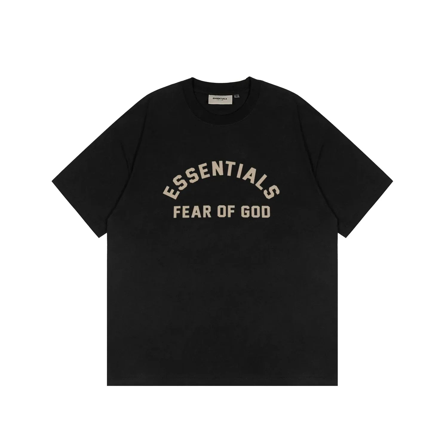 Essentials Fear of God Arch Logo Tee – Black (Fan-Shaped)