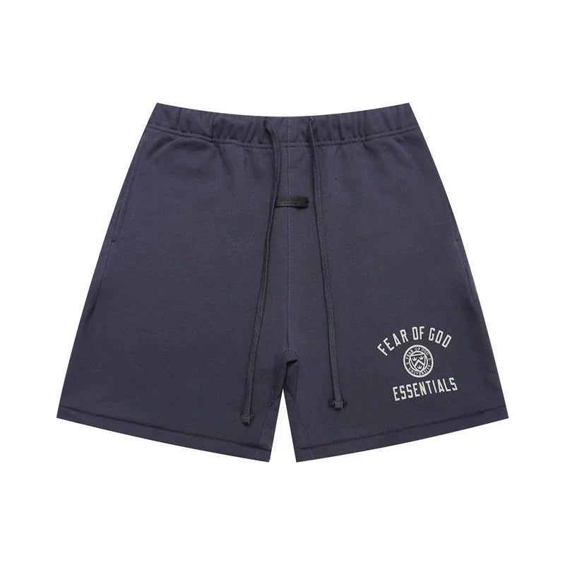Fear of God Essentials Badge Print Athletic Shorts – Dark Navy
