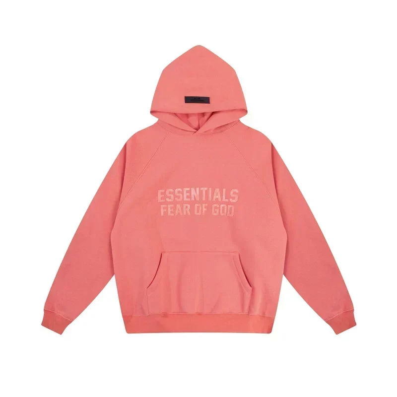 Fear of God Essentials Double Line Hoodie & Sweatpants Set Coral
