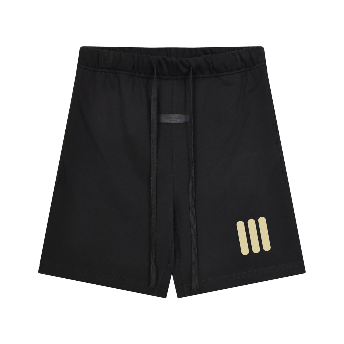 Fear of God Triple Stripe Fleece Shorts – Black / Cream