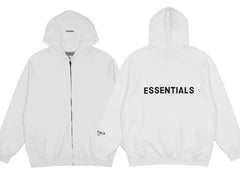 Fear of God Essentials Full-Zip Hoodie White