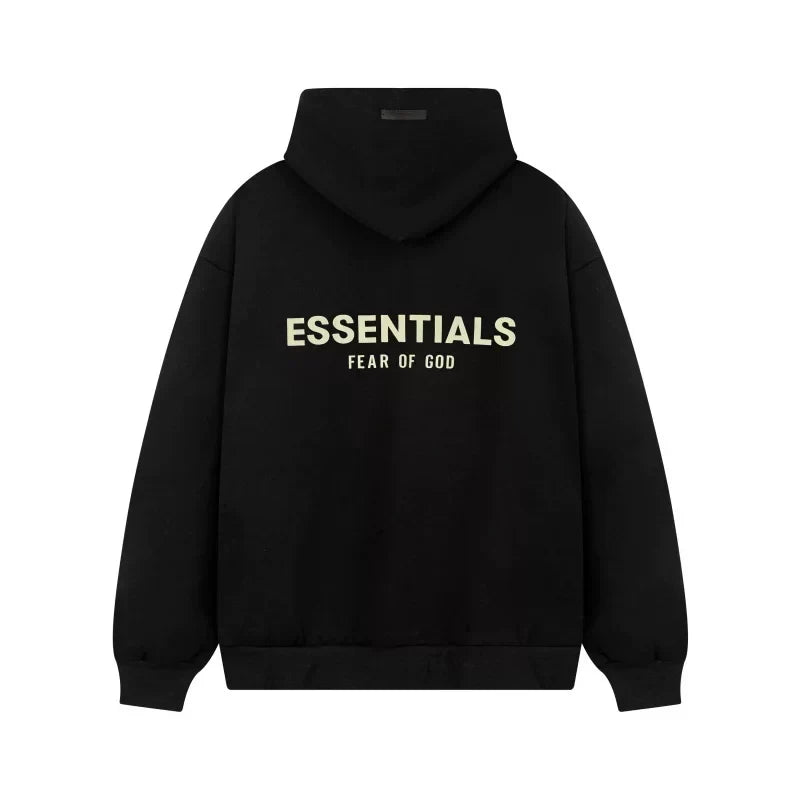 FOG Essentials Obsidian Black Fleece Hoodie