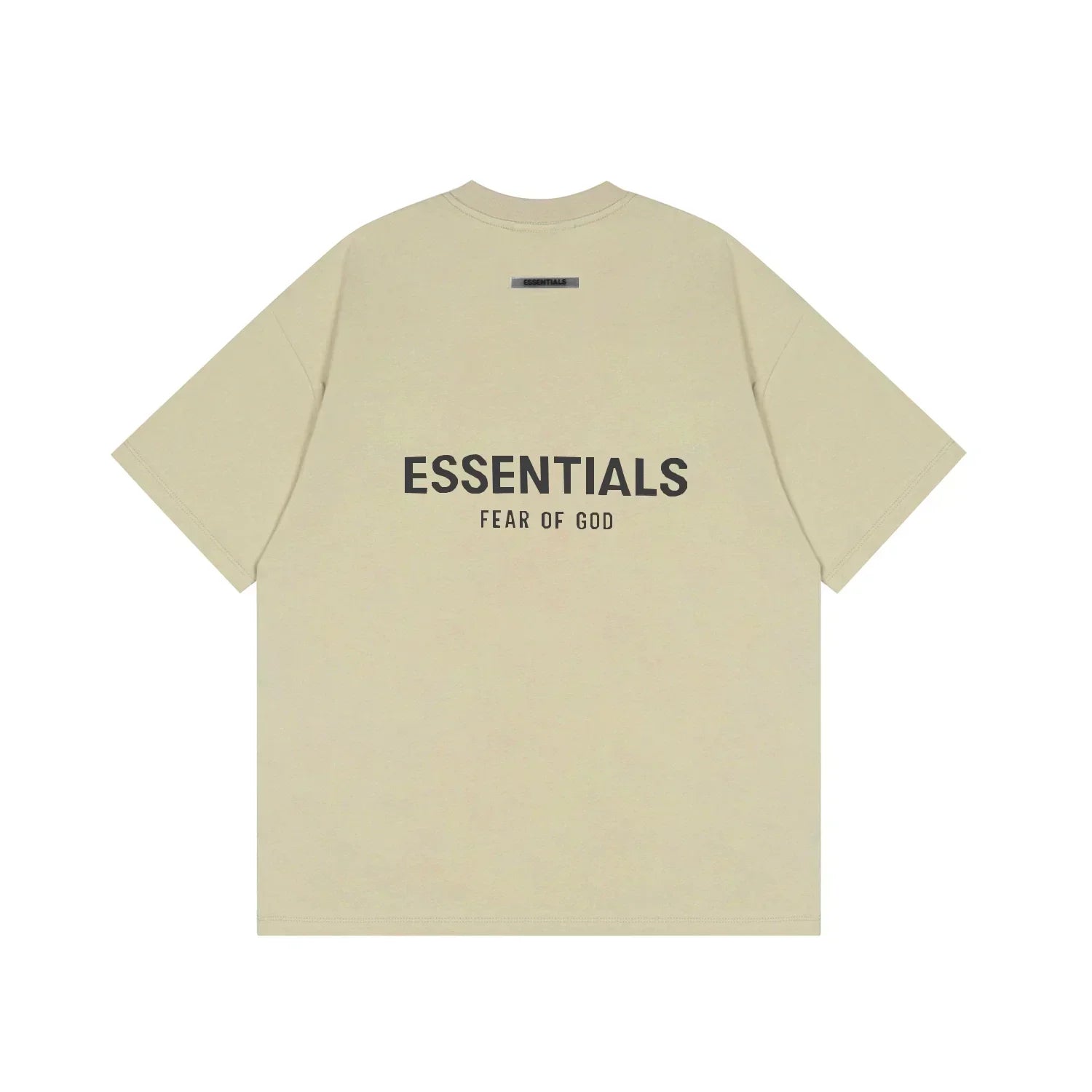 Essentials Fear of God Back-Print 3D Flocked Tee – Camel