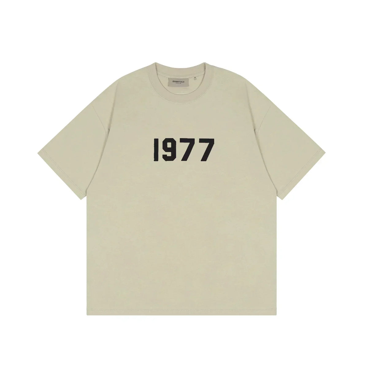Fear of God Essentials 1977 Flocked Tee – Camel