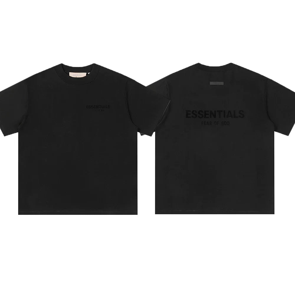 Essentials Fear of God Double-Print Flocked Tee – Black (M)