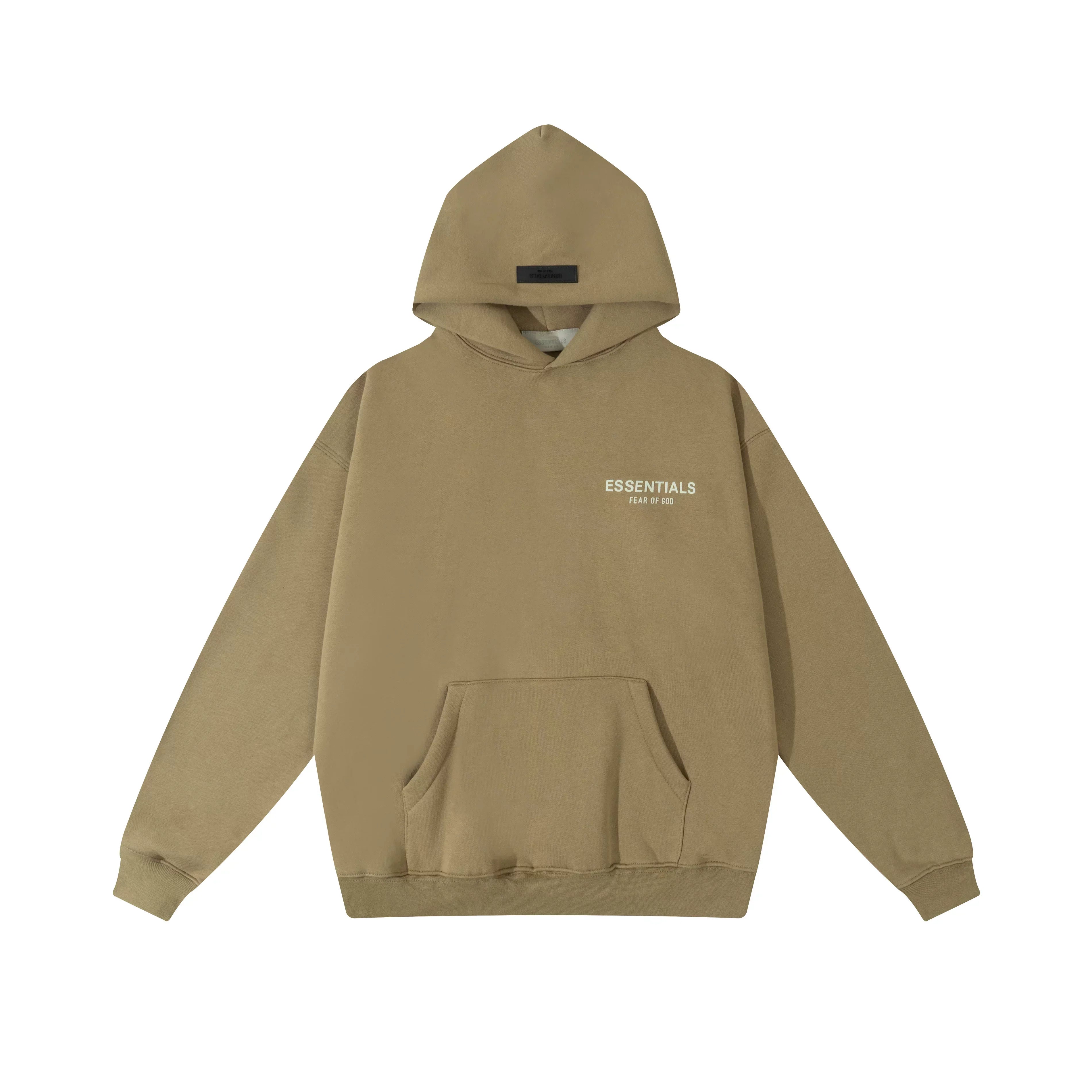 Fear of God Essentials Small Logo Hoodie & Sweatpants Set Tan
